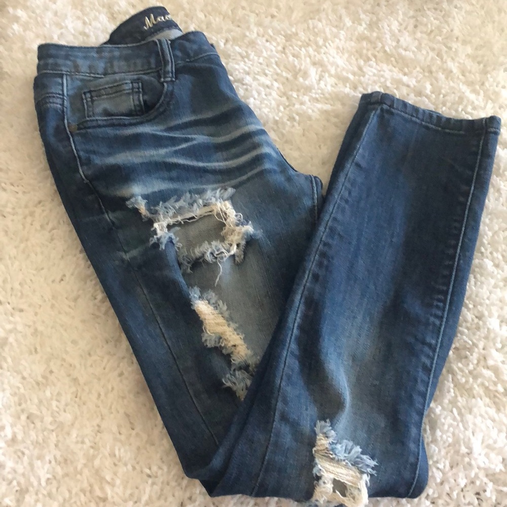 Machine Nouvelle Mode Distressed Skinny Jeans